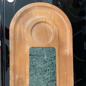 Charcuterie board with marble centerpiece